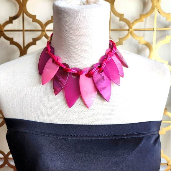 Pink Statement Necklace - Picture 6 of 10